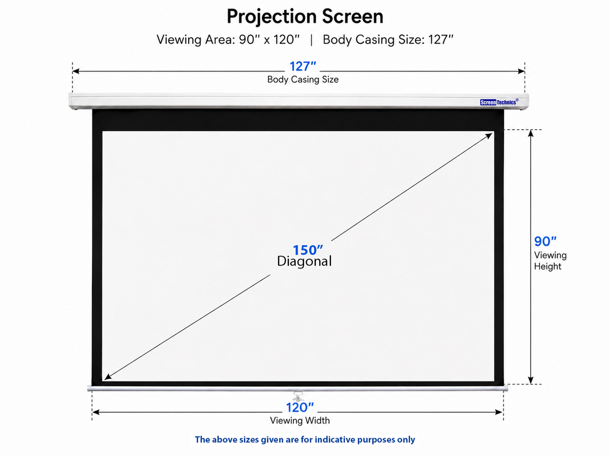150 inch (4:3) Insta-Lock Projector Screen – view 3