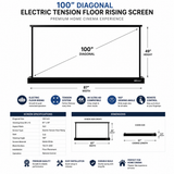 110 Floor Rising UST ALR Projector Screen – view 4