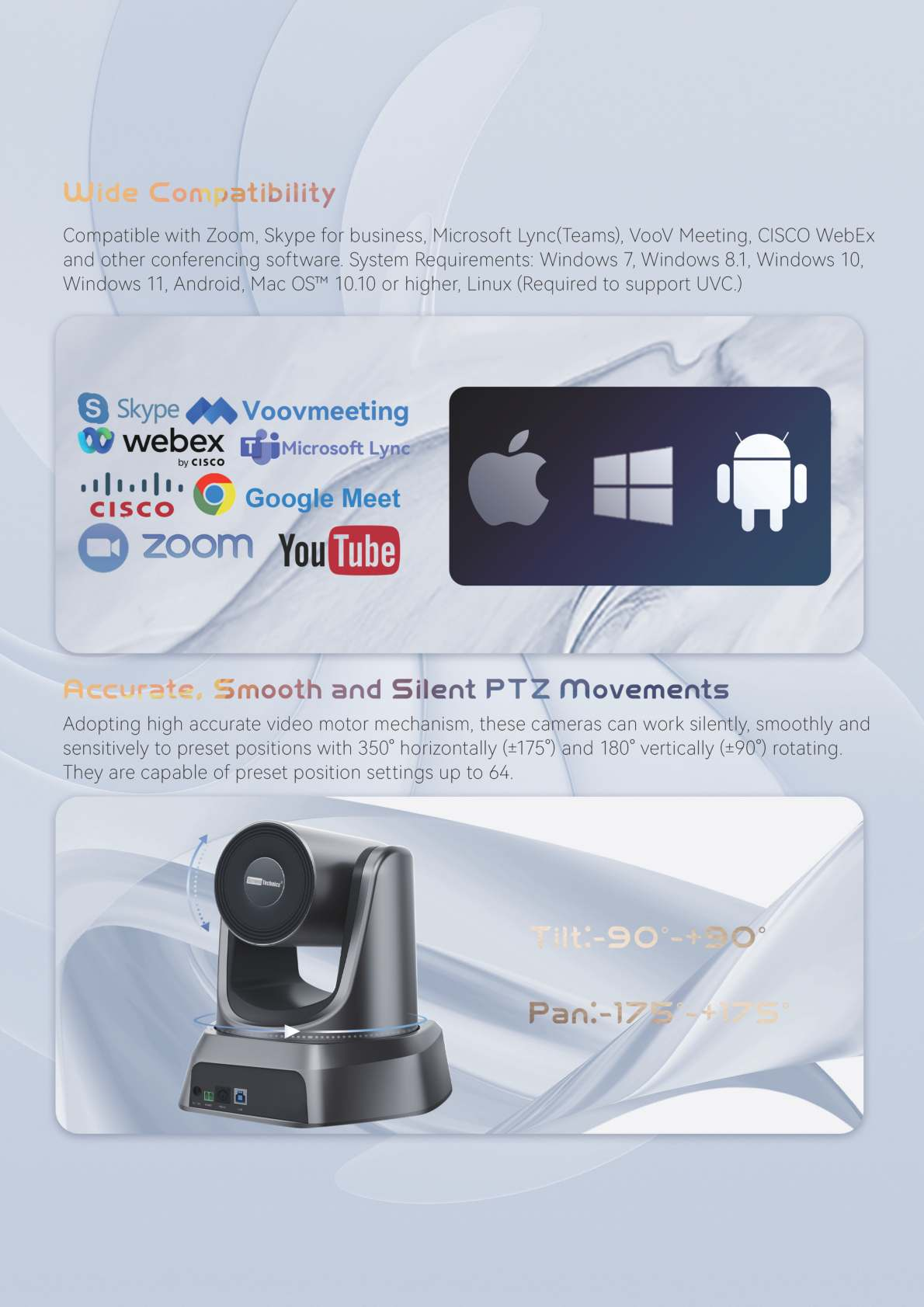 PTZ Camera with AI Auto-Tracking | 20X Optical Zoom | Full HD | Ideal for Live Streaming, Online Teaching & Classroom Recording | USB 3.0 & HDMI Connectivity
