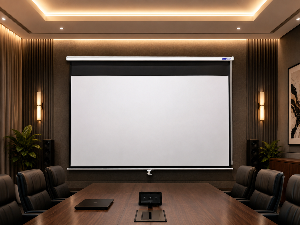 100 inch (4:3) Insta-Lock Projector Screen Wall & Ceiling Mount 4 Black Drop High-Gain 4K 3-Layer Fabric – view 5