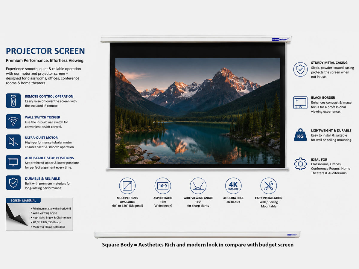 150 inch (4:3) Insta-Lock Projector Screen – view 5
