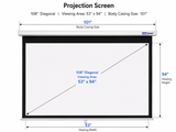 108 inch (16:9) Insta-Lock Projector Screen Wall & Ceiling Mount – view 5