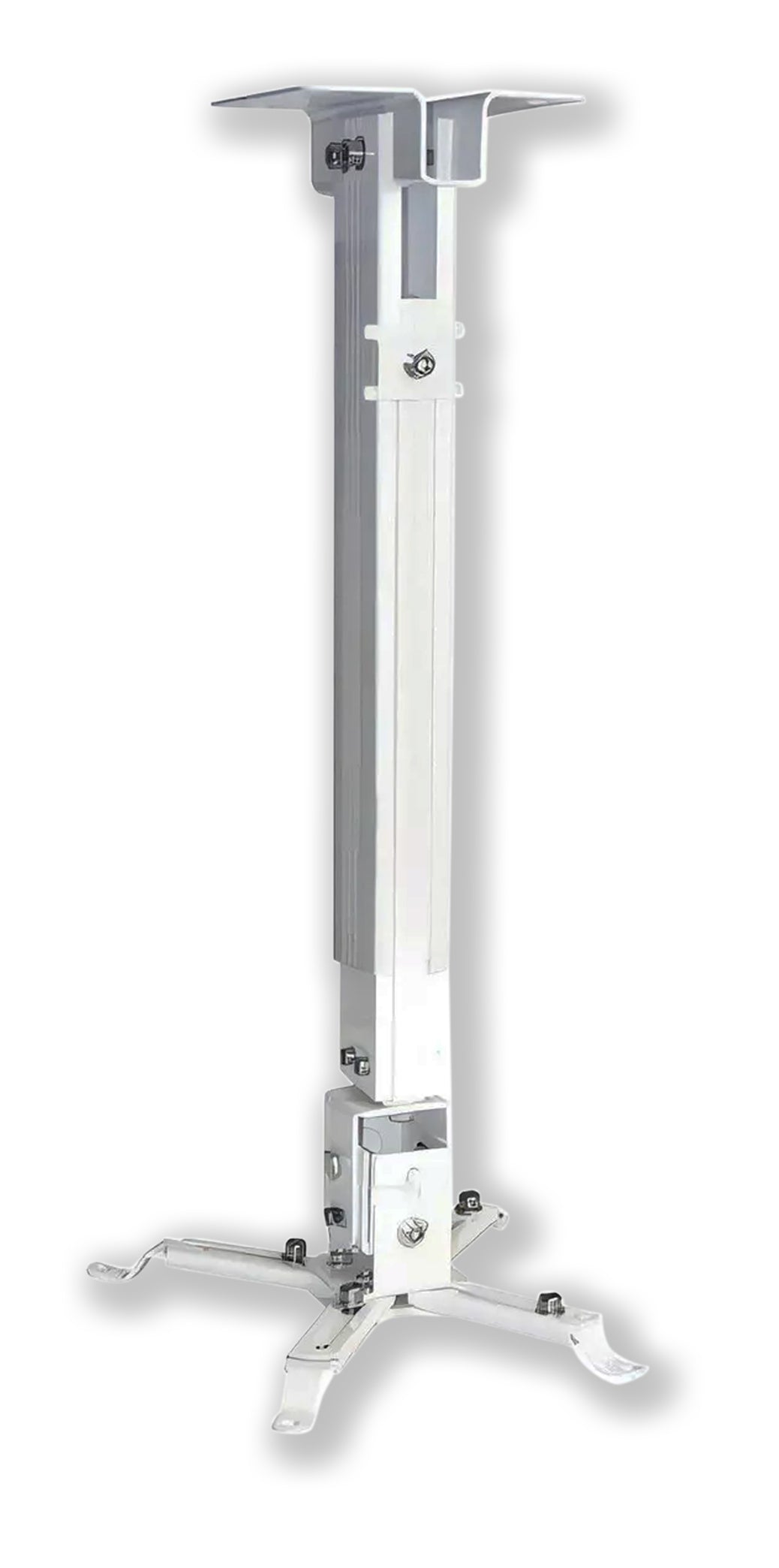 Heavy Duty 3+3ft Adjustable Projector Ceiling Mount Kit (36+36 Inch) Universal Wall/Ceiling Bracket with Swivel, Tilt & Height Adjustment – White