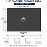 110 inch Fixed Frame Long Throw ALR Projector Screen – view 2