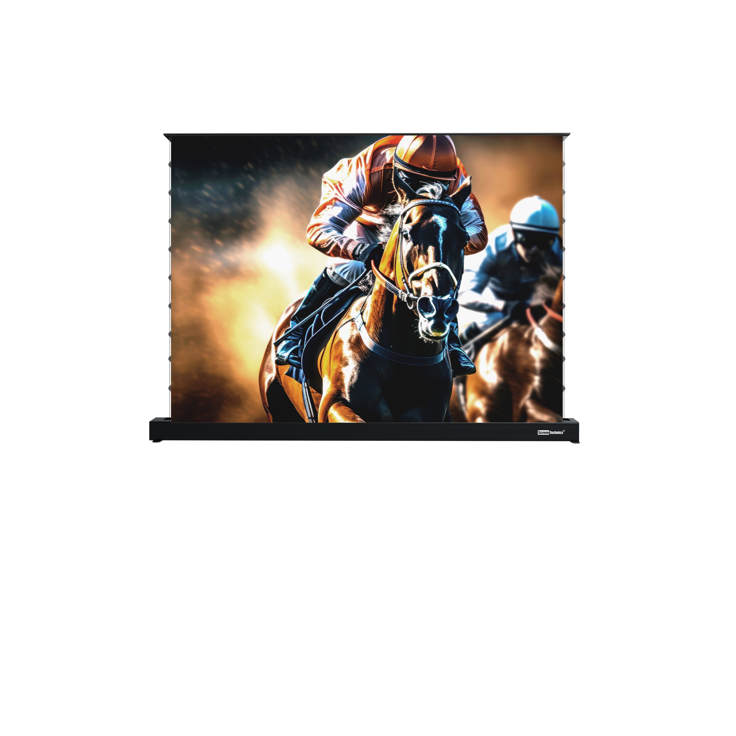 110 Floor Rising UST ALR Projector Screen | 4K Ultra-HD Ambient Light-Rejecting (ALR) Fabric | Motorised Electric Floor-Rising Design