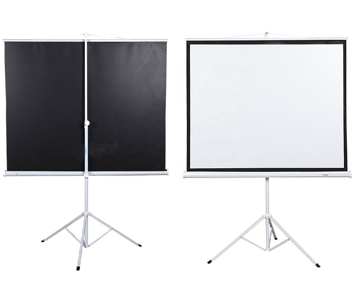 NEO 84- (213.36 cm) Tripod Projector Screen with Stand | 4  × 6  | Matte White Fabric | Indoor & Outdoor Use | Ideal for Home, School & Office Presentations (4:3 Aspect Ratio)
