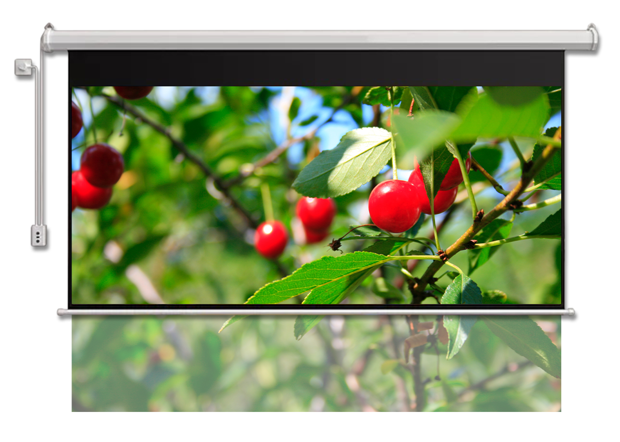 108-Inch NEO Eco Motorised Projector Screen (16:9) | HD Matte White Fabric | Hexagonal Casing | Economic Electric Screen