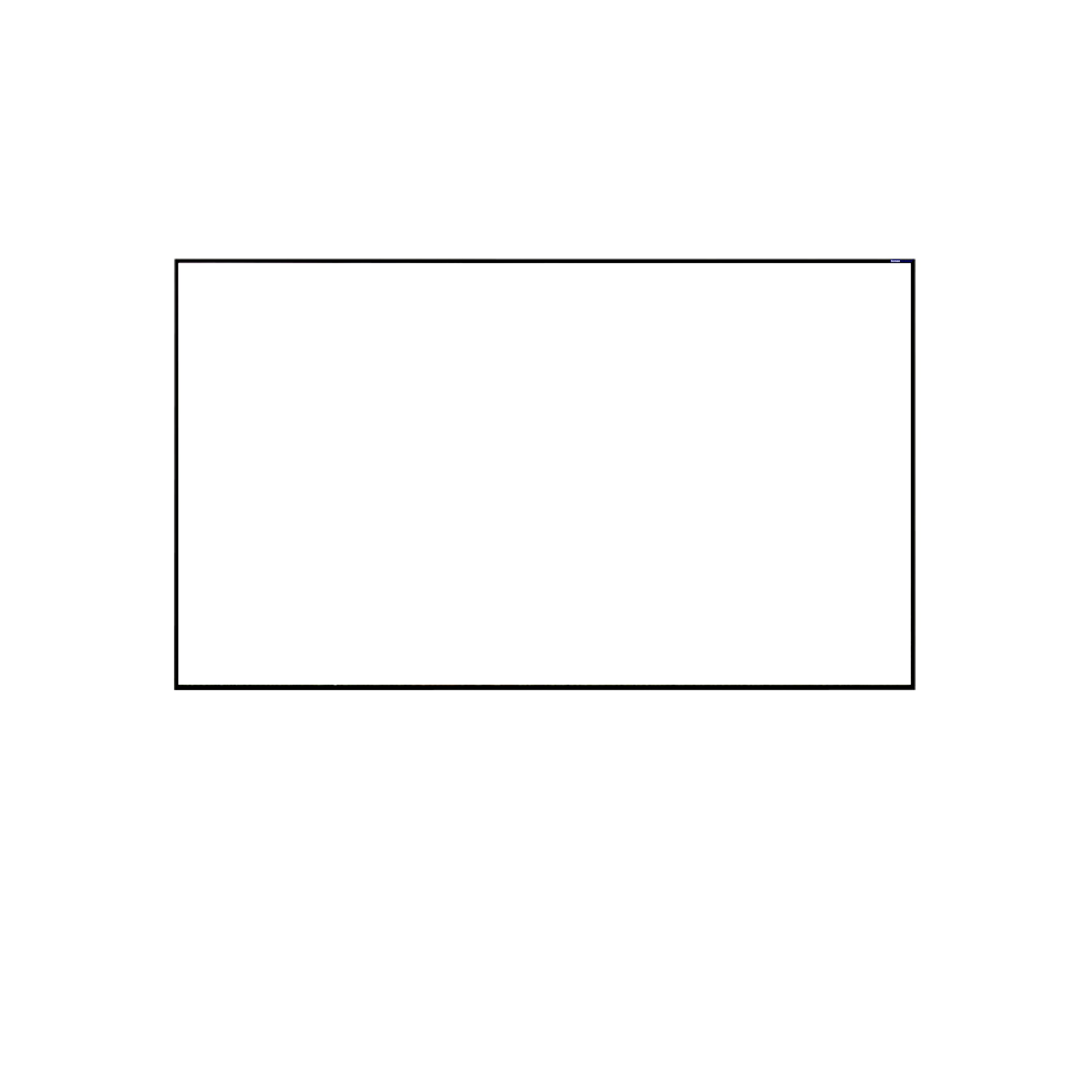 100 Inches Diagonal in 16:9 Aspect Ratio, 7.3x4.1 Feet Fixed Frame Projector Screen | Active 3D–4K–8K Ultra HD Matte White Fabric | 1 cm Narrow Velvet Finish Border | Ideal for Classroom, Office & Home Theater