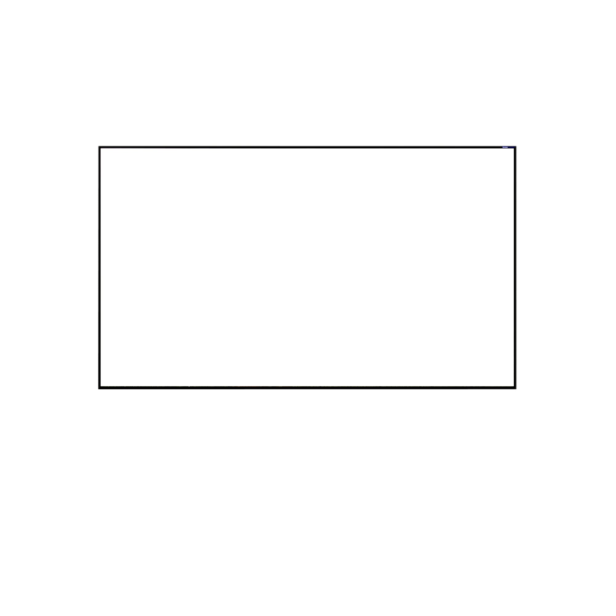 100 Diagonal 16:9 Aspect Ratio, 7.3 x 4.1 Feet Fixed Frame Projector Screen | Active 3D–4K–8K Ultra HD Matte White Fabric | 1 cm Narrow Velvet Finish Border | Ideal for Classroom, Office & Home Theater