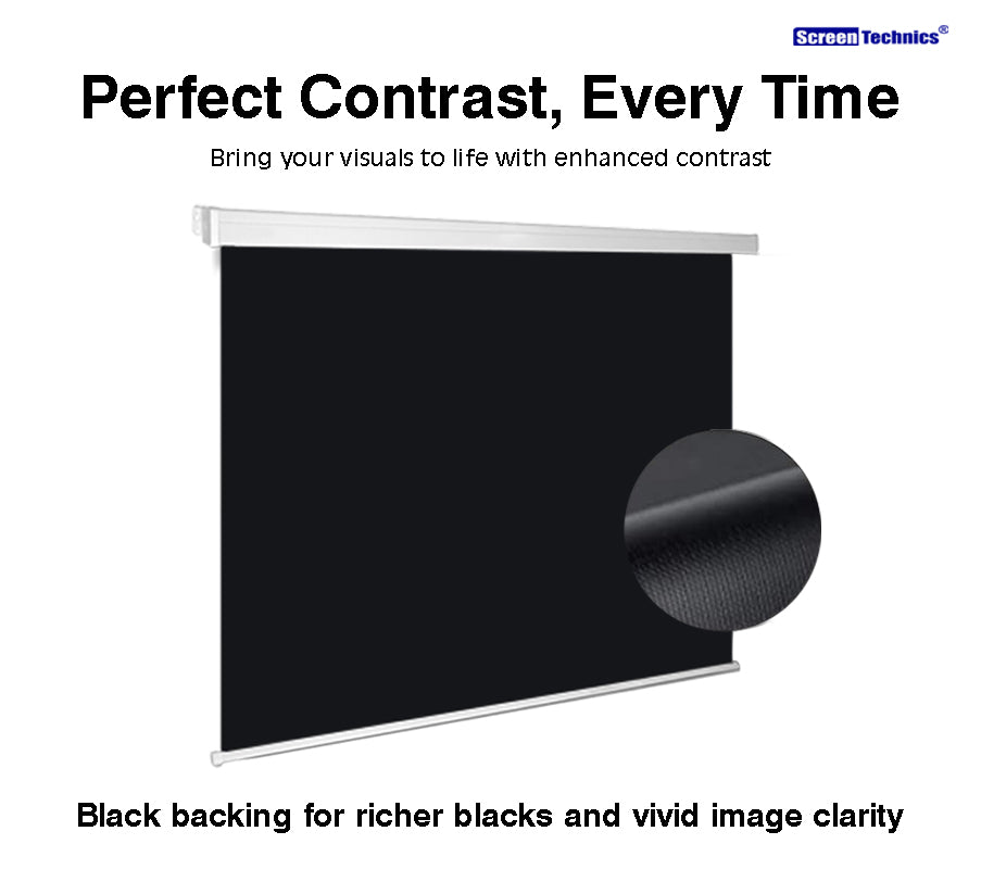 100 Motorized Projector Screen (16:9) | HD Matte White | Smooth Lift Motor | Home Cinema Ready