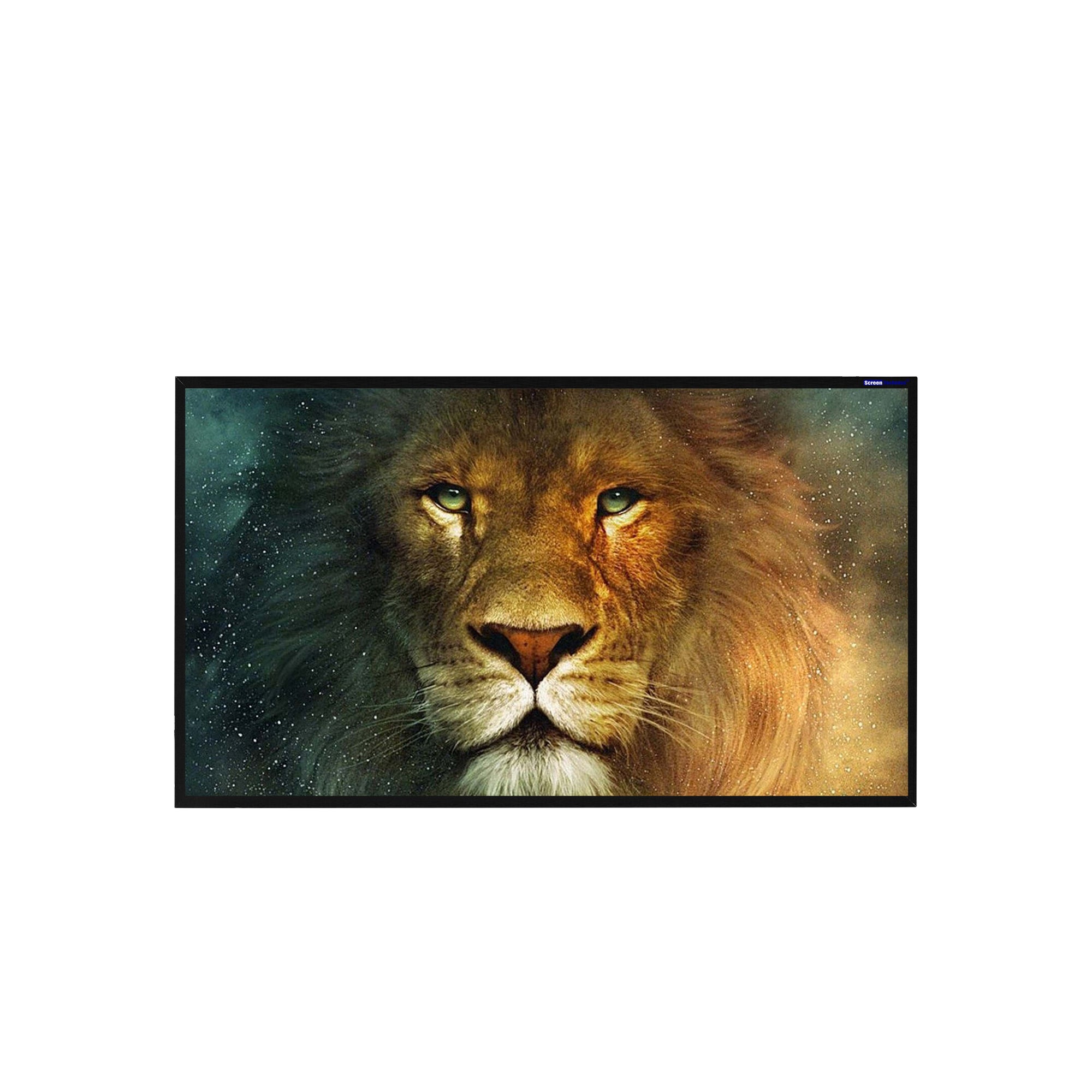 100 Diagonal 16:9 Aspect Ratio, 7.3 x 4.1 Feet Fixed Frame Projector Screen | Active 3D–4K–8K Ultra HD Matte White Fabric | 1 cm Narrow Velvet Finish Border | Ideal for Classroom, Office & Home Theater