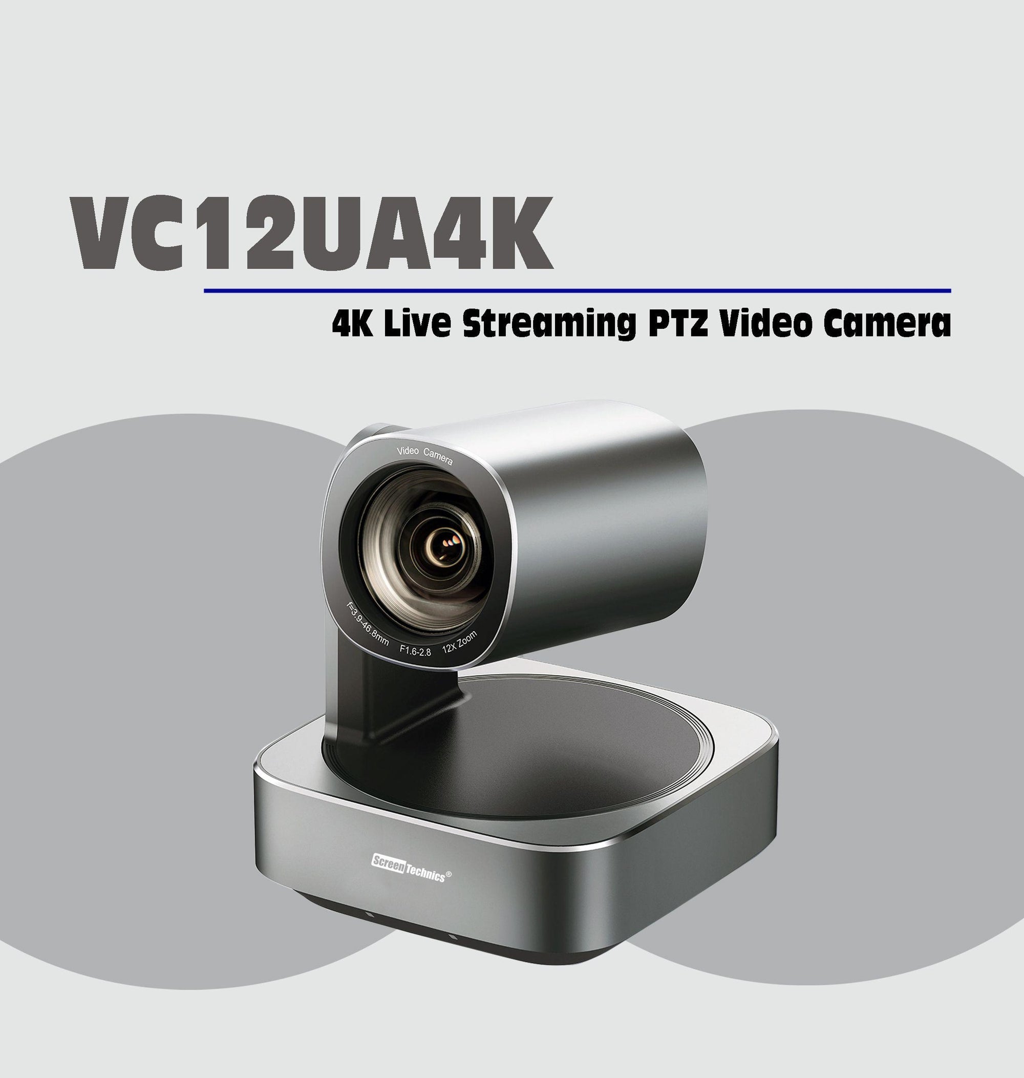 PTZ Camera with AI Auto-Tracking | 12 X Optical Zoom | 4K 30hz | Ideal for Live Streaming,conference room, Online Teaching & Classroom Recording | USB 3.0 & HDMI  RJ45, support POE