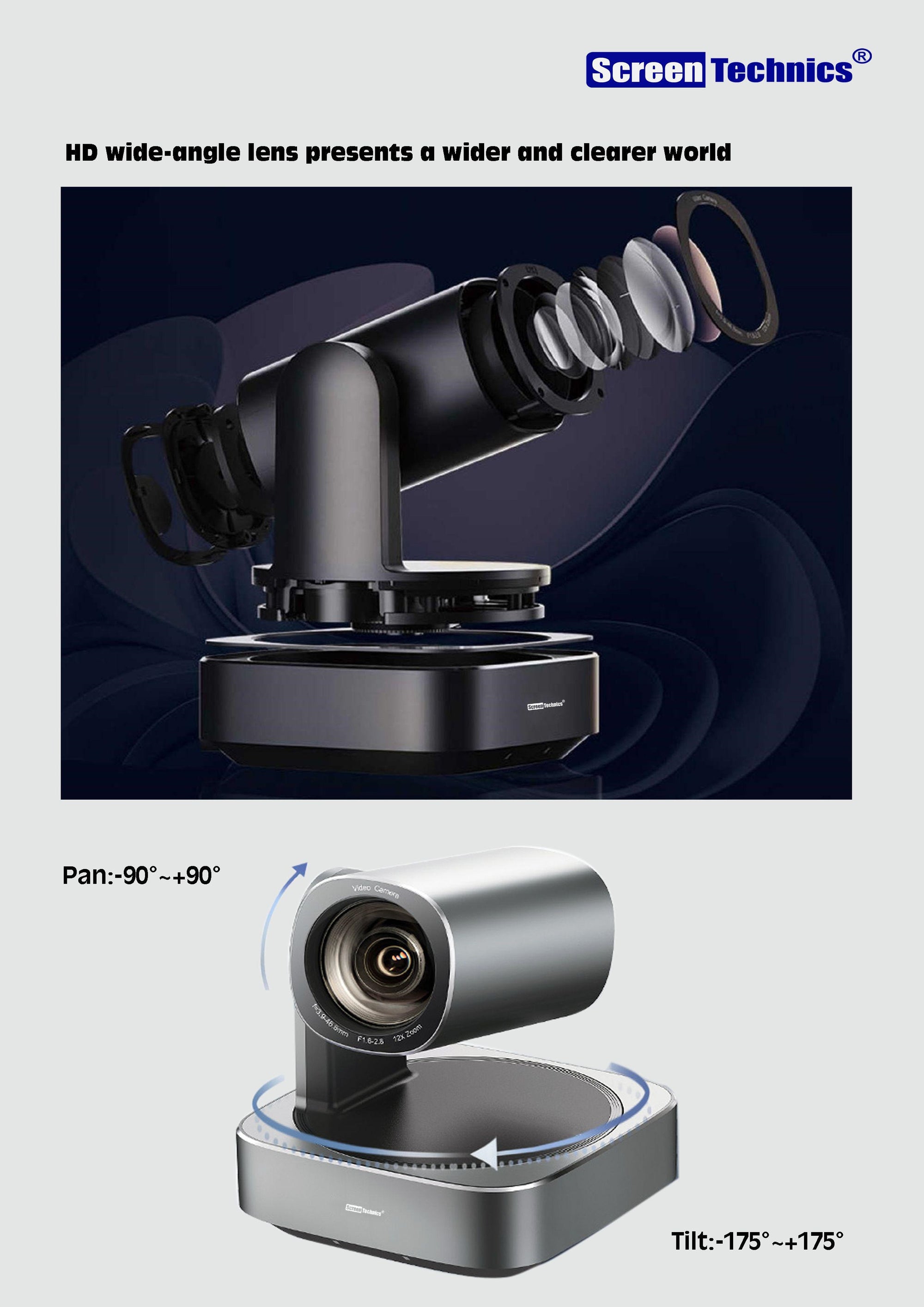 PTZ Camera with AI Auto-Tracking | 12 X Optical Zoom | 4K 30hz | Ideal for Live Streaming,conference room, Online Teaching & Classroom Recording | USB 3.0 & HDMI  RJ45, support POE