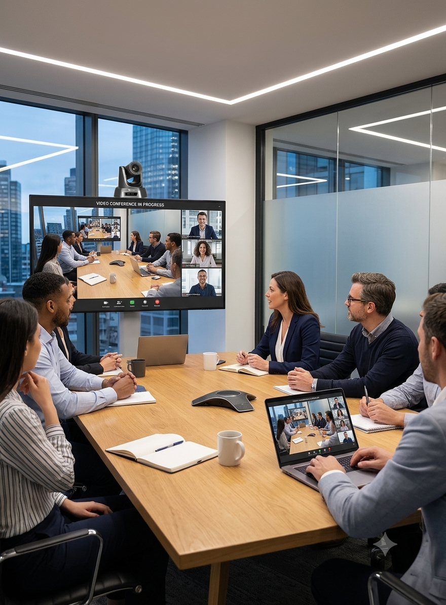 Screen Technics 20X Optical Zoom Full HD PTZ conference camera with AI-powered auto-tracking