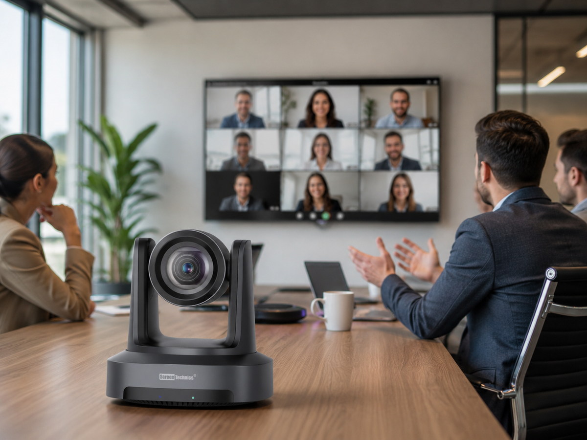 Screen Technics ST-VC12UA 12X Optical Zoom 4K PTZ conference camera with remote control